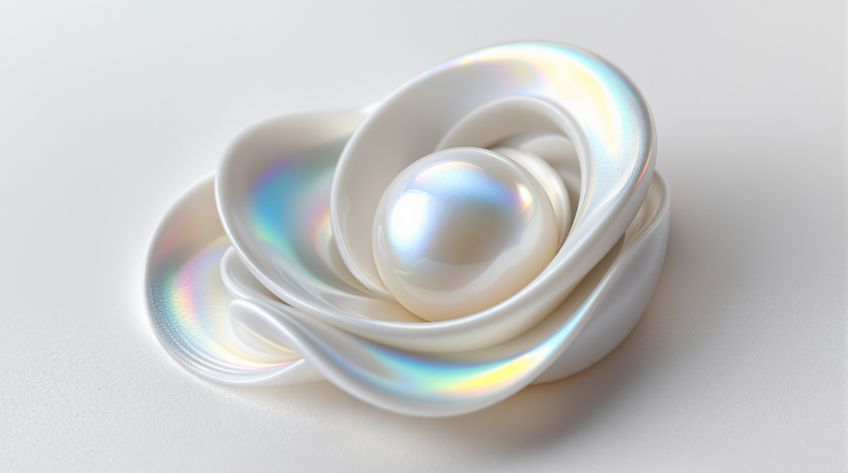 Flair series brooch in luminous polymer clay